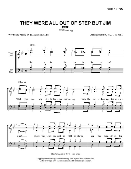 They Were All Out of Step But Jim (TTBB) (arr. Engel) - Download