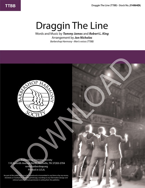 Draggin The Line (TTBB) (arr. Nicholas) - Download