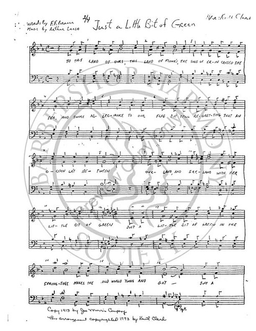 Just A Little Bit Of Green (TTBB) (arr. Keith Clark)-UNPUB