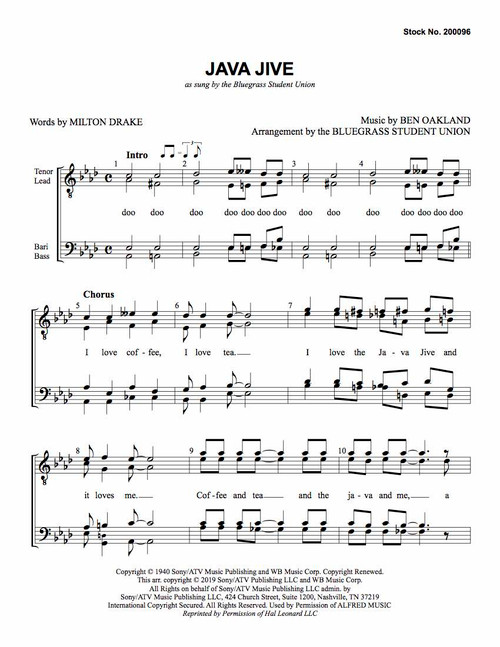 Java Jive (TTBB) (arr. Bluegrass Student Union)