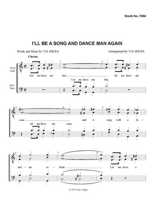 I'll Be A Song And Dance Man Again (TTBB) (arr. Hicks)