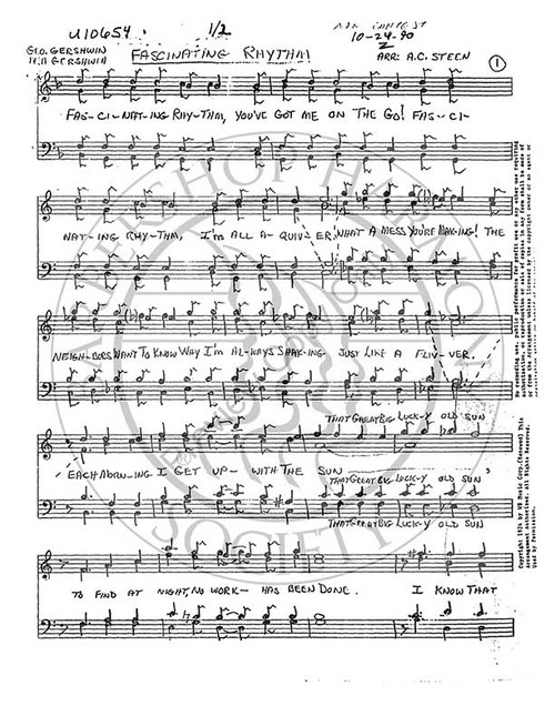 Fascinating Rhythm (TTBB) (arr. Archie Steen)-Download-UNPUB