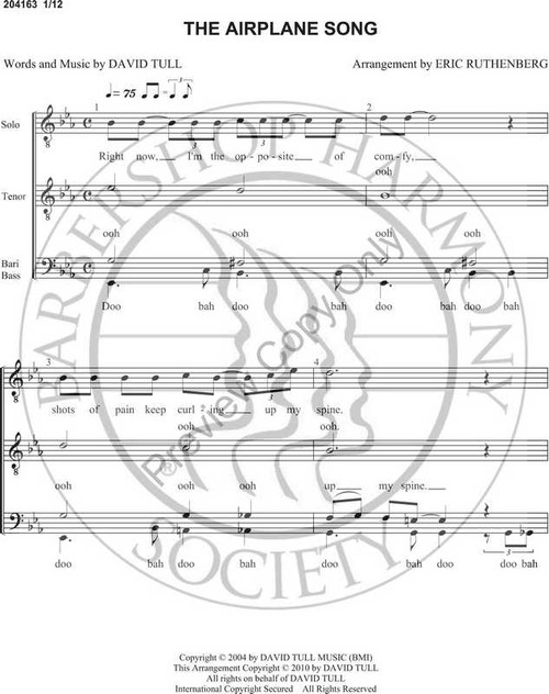 The Airplane Song (TTBB) (arr. Eric Ruthenberg)-Download-UNPUB