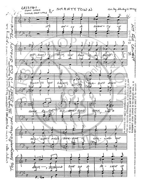 In A Shanty In Old Shanty Town 2 (TTBB) (arr. Shirley Maney)-Download-UNPUB
