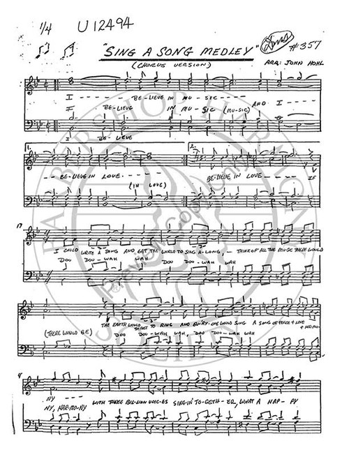 Sing A Song Medley (TTBB) (arr. John Hohl)-Download-UNPUB