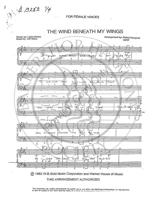 Wind Beneath My Wings (SSAA) 1 (arr. R. J. Margison)-Download-UNPUB