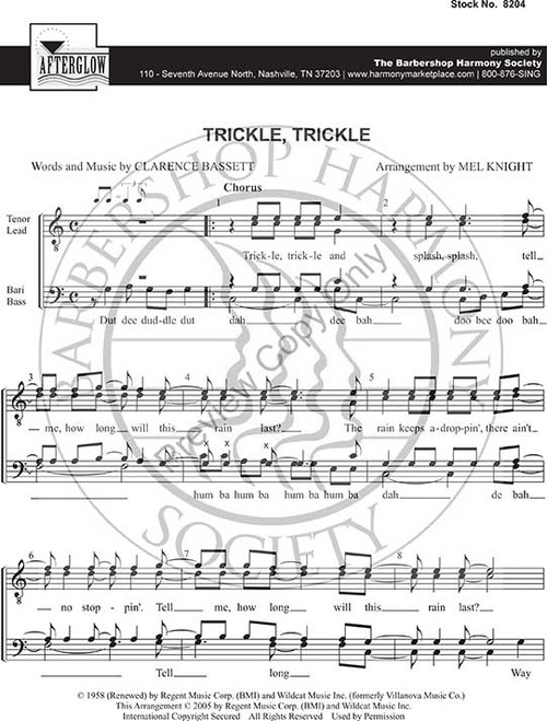 Trickle, Trickle (TTBB) (arr. Knight)