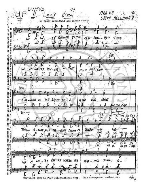 Lazy River (TTBB) (arr. Stephen Delehanty)-Download-UNPUB