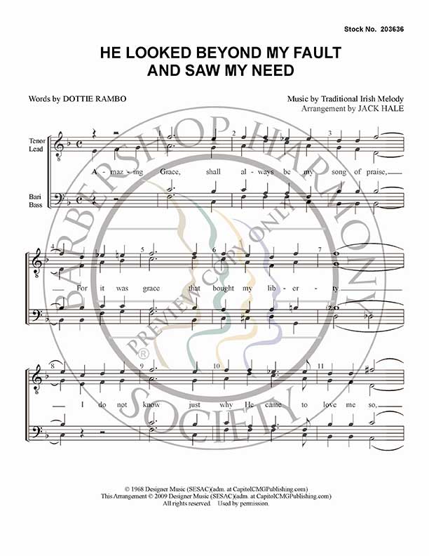He Looked Beyond My Fault Ttbb Arr Jack Hale Download Unpub Barbershop Harmony Society Don't want to see ads? he looked beyond my fault ttbb arr jack hale download unpub