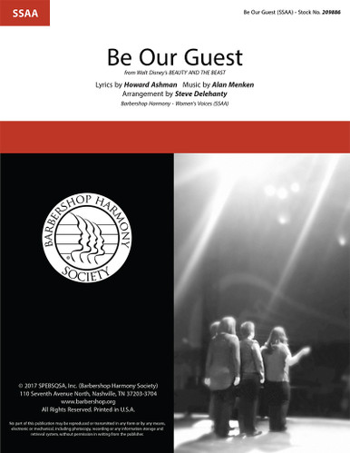 Be Our Guest Ssaa Arr Delehanty Barbershop Harmony Society