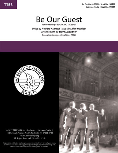 Be Our Guest Ttbb Arr Delehanty Special Order Barbershop Harmony Society