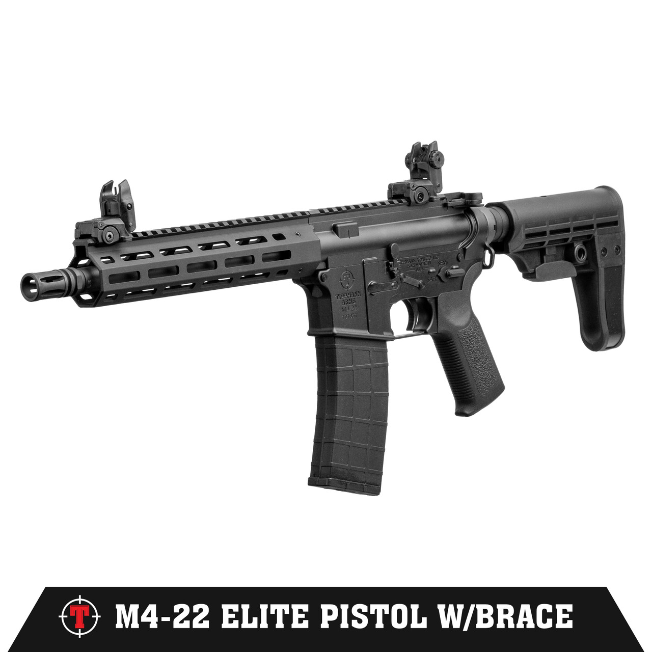 トイガン M4 M4-22 Elite Pistol with Arm Brace - Tippmann Arms Co.