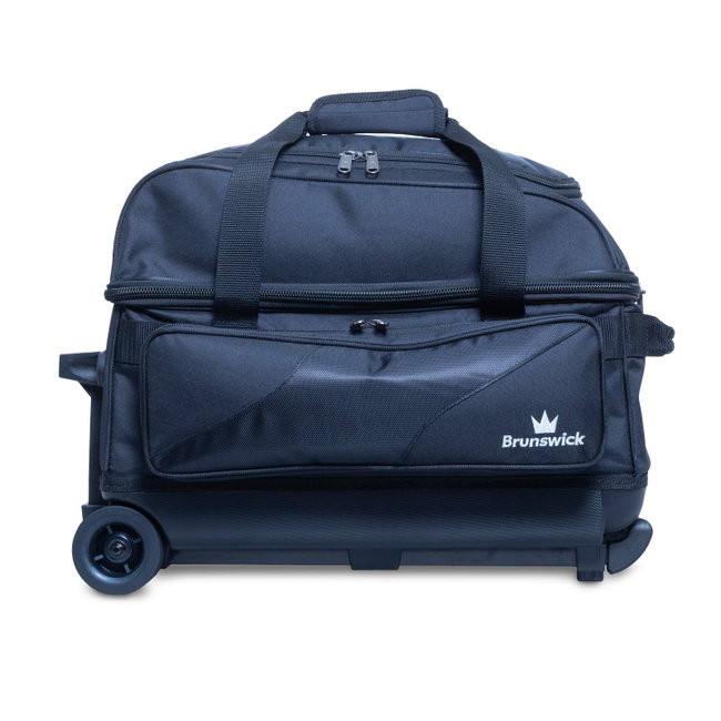 Brunswick社　2ボールキャスターキャリーバック Brunswick Zone 2 Ball Roller Black - JB Bowling Supply
