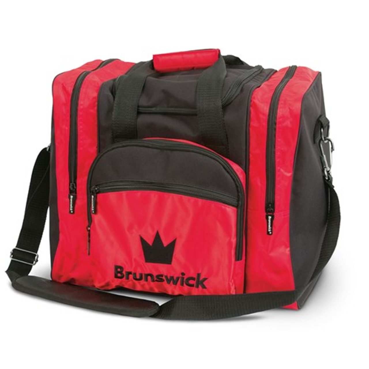Brunswick Bowling Ball Bag Black with Side and Front Accessory