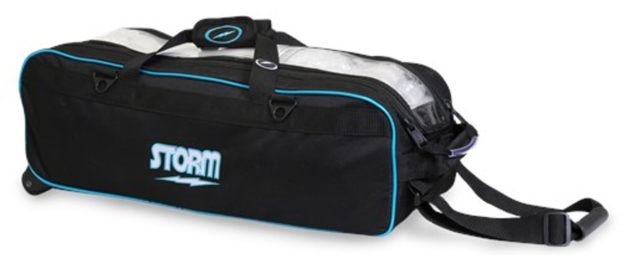 Storm 3 Ball Tournament Travel Roller/Tote - Black/Blue