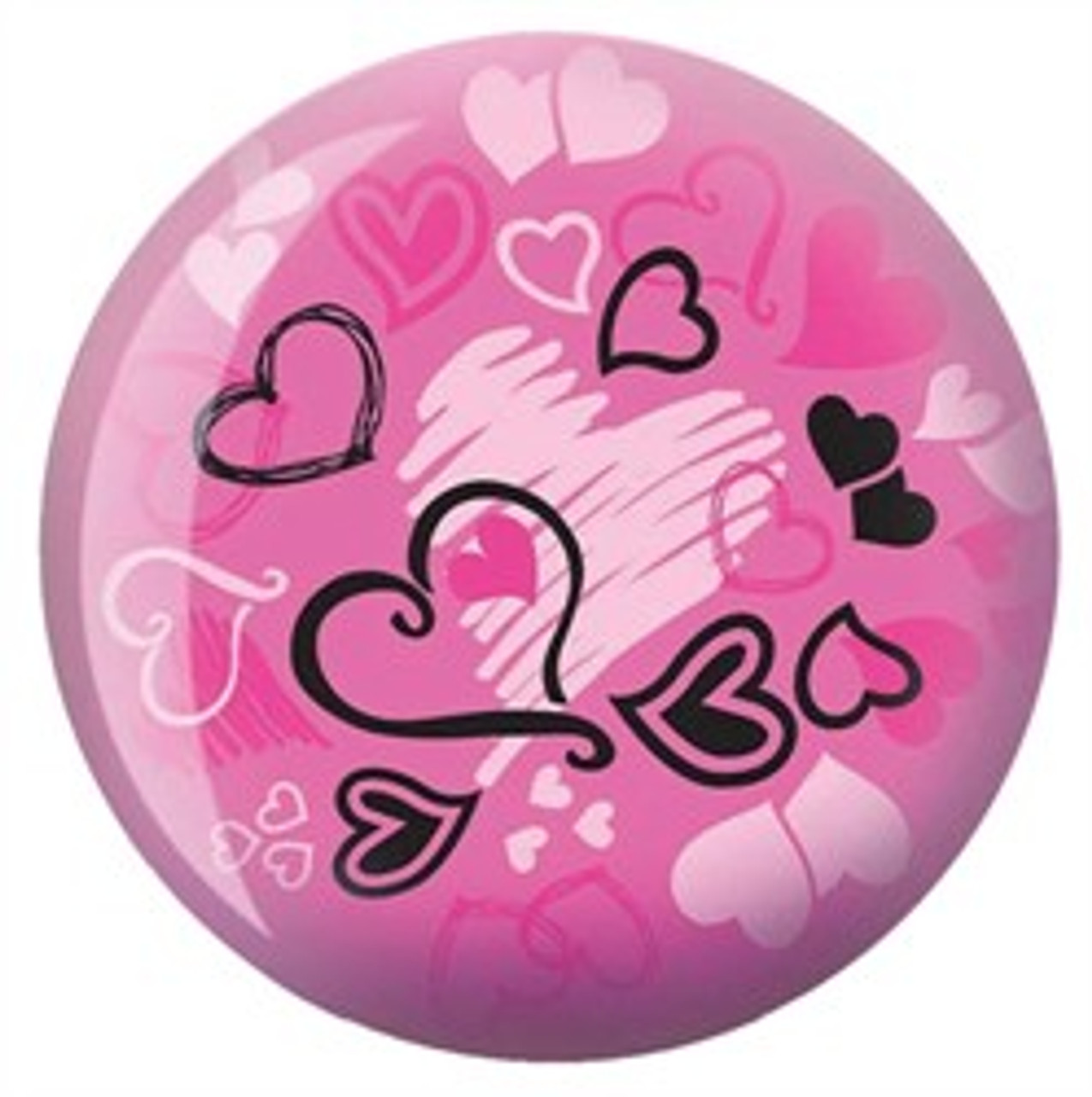 Brunswick Hearts Glow Pink Viz-a-Ball - JB Bowling Supply