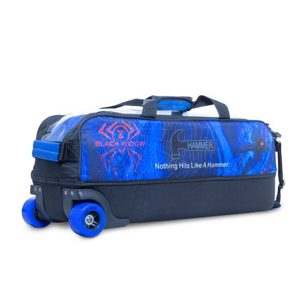 Hammer Black Widow Triple Tote Blue Dyesub - JB Bowling Supply