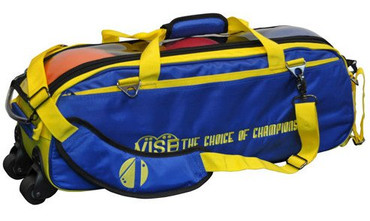 Vise 3 Ball Clear Top Roller/Tote Blue/Yellow