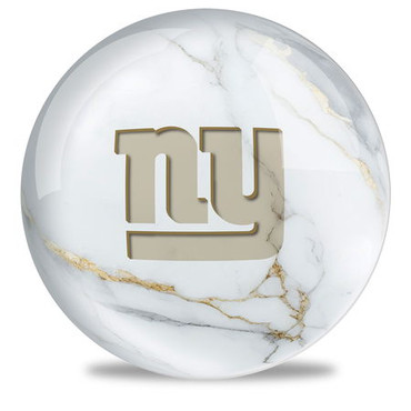 OnTheBallBowling NFL New York Giants White Marble Ball