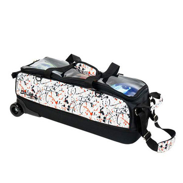 KR Strikeforce Fast Slim Triple Roller Tote White/Black/Red Splash