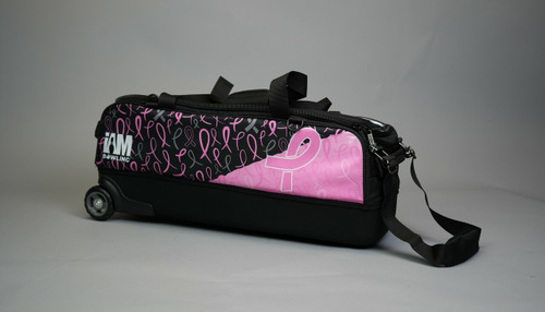 I AM Bowling 3-Ball Tote Roller - Breast Cancer
