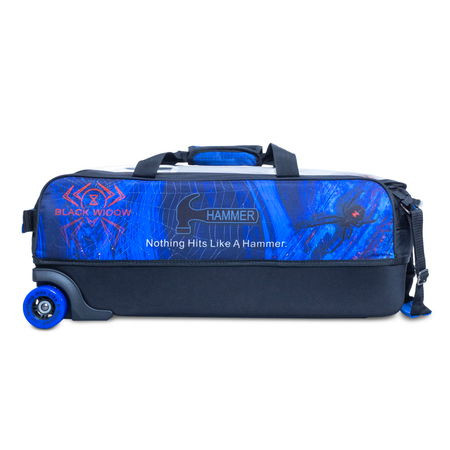 ブラック&ブルー　BB　ドワーフ Hammer Black Widow Triple Tote Blue Dyesub - JB Bowling Supply