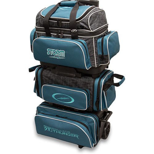 Storm 6 Ball Rolling Thunder Bowling Bag- Steel Blue/Black - JB