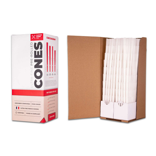98mm Pre-Rolled Cones - Refined White [800 Cones per Box] - RICK - White_Paper_84mm_Box_1__02733.1613411963.jpg