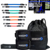 The Kinetic Bands kit includes: 2 leg straps, 4 sets of resistance bands (5 with Level 3), handy mesh travel bag , free training downloads and athletic stretching strap - Wearing Kinetic Bands can help strengthen legs, hips, and core muscles to improve speed, agility, strength, and power while you practice your sport