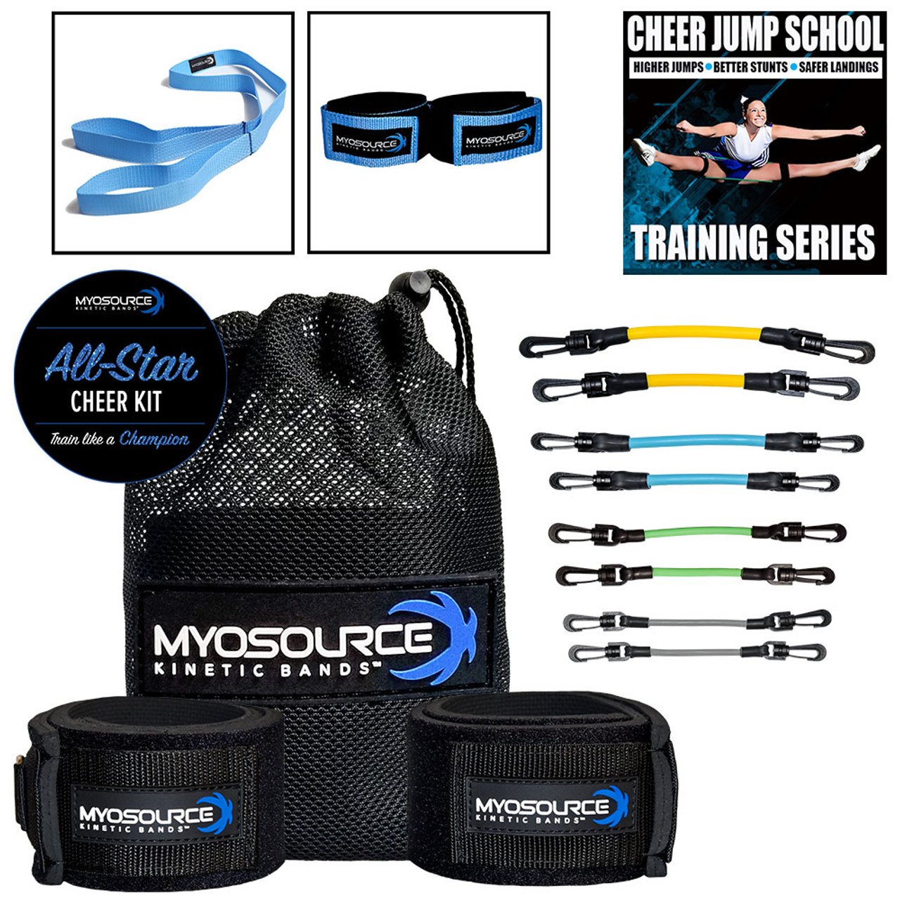 All-Star Cheer Kit (Cheer Kinetic Bands, Stunt Strap, TumblePro X Ankle ...