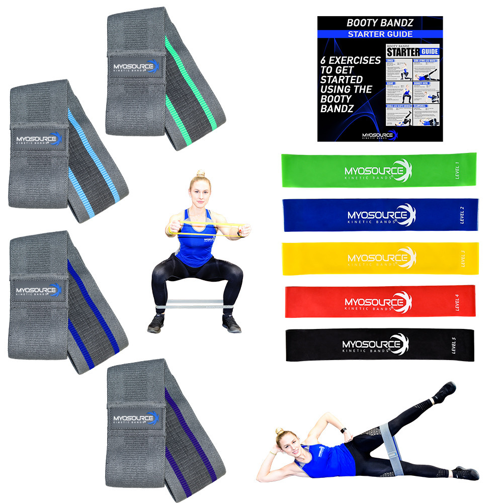 Glute Bands for Women Bundle Set of 11 Exercise Bands Kinetic