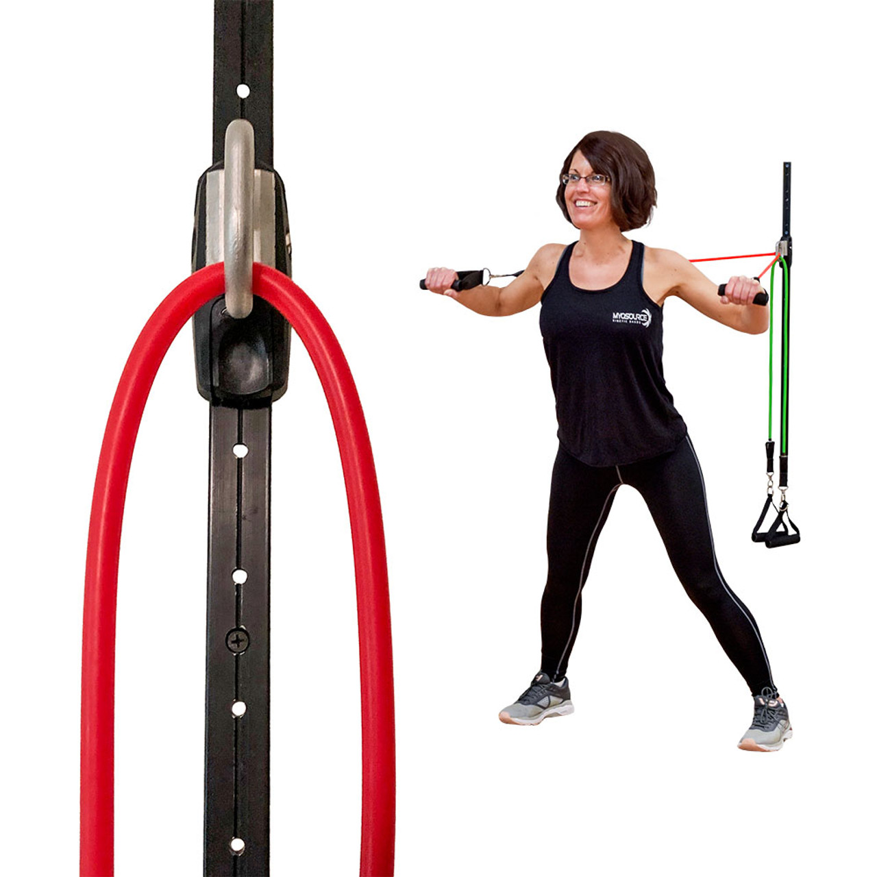 Necklet Wiskundige opleiding Space Saver Gym - Resistance Band Wall Anchor (1 Rail + 1 Rail Car)