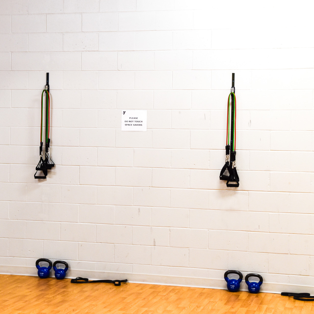 Space Saver Gym Resistance Band Wall Anchor (1 Rail + 1 Rail Car)