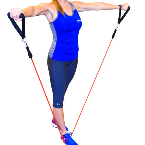 Cheerleading Cheer Training and Conditioning Using Resistance Bands