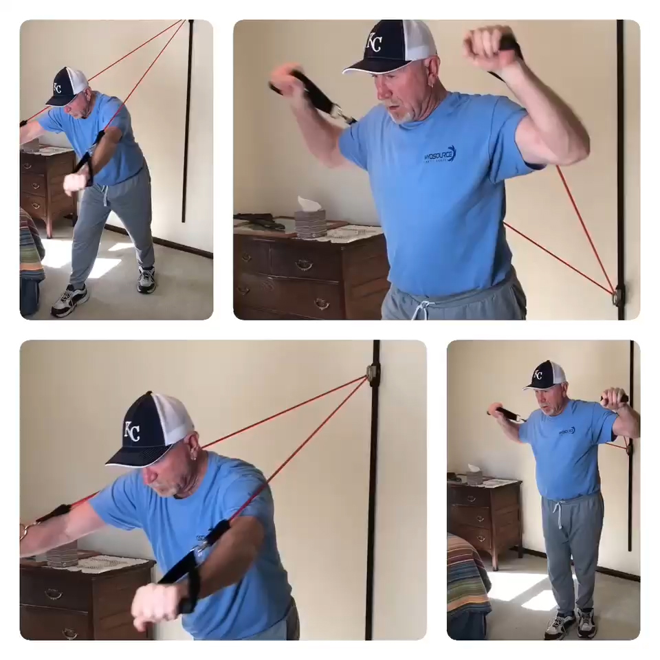 Resistance Bands Chest Workout Space Saver Gym Wall Anchor Myosource Bands