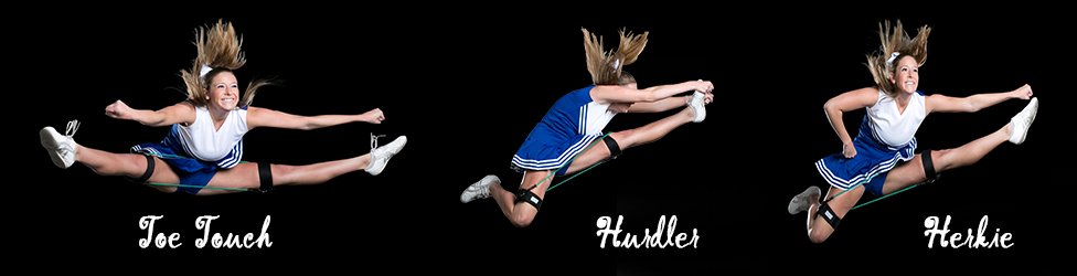 Cheerleading Jumps: Toe Touch, Hurdler, and Herkie