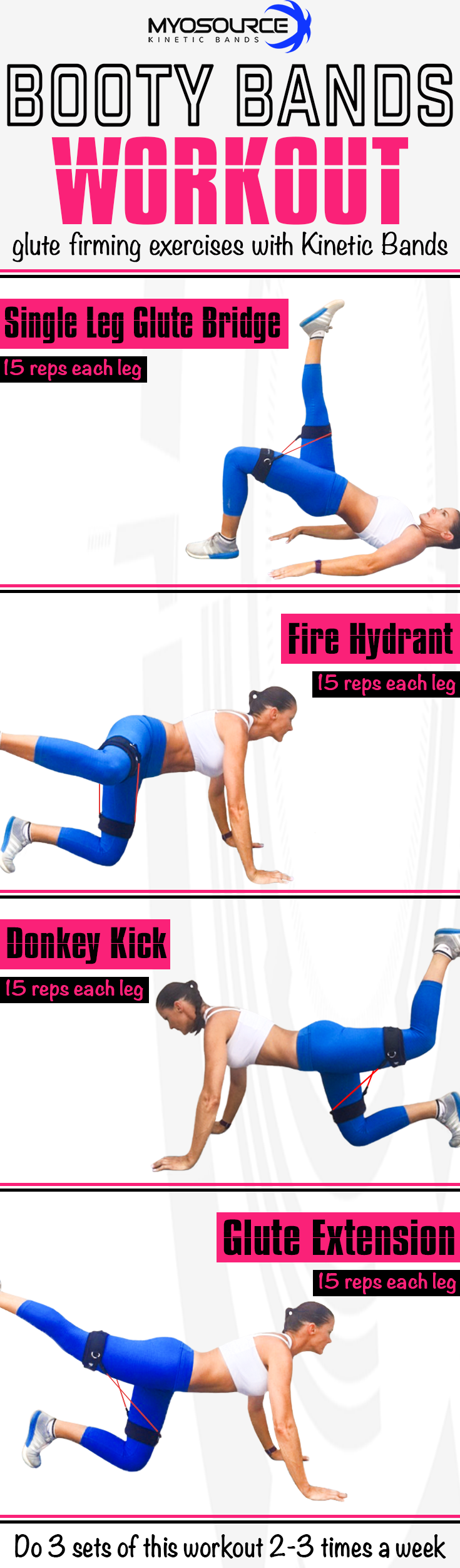 5 Day Resistance band workout for bigger glutes for Women