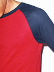 50/50 Raglan 3/4 Sleeve T-Shirt (Red/Navy)