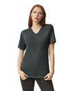 Unisex CVC V-Neck T-Shirt (Heather Charcoal)