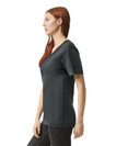 Unisex CVC V-Neck T-Shirt (Heather Charcoal)