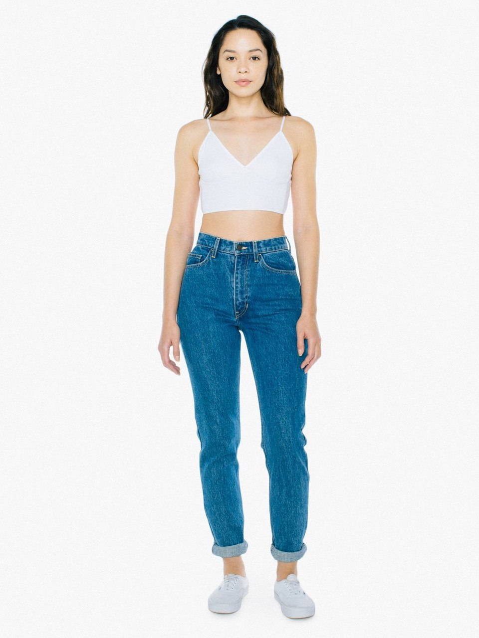 american apparel white crop top