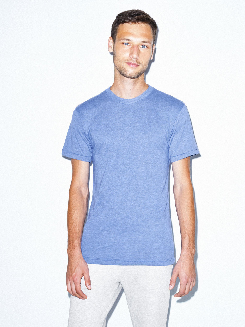 Tri-Blend Crewneck Track T-Shirt | American Apparel