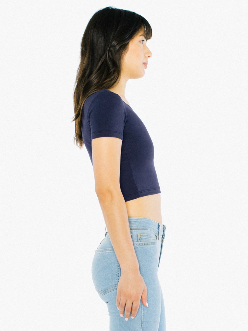 Cotton Spandex Jersey Crop TShirt American Apparel