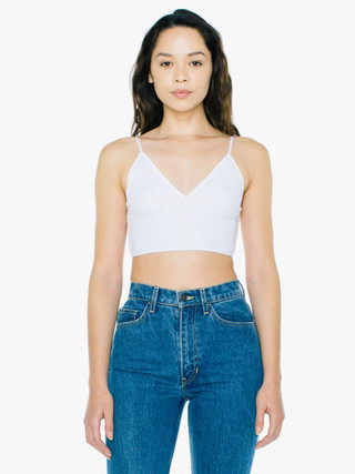 Cotton 2x2 Sofia Bralette (White)