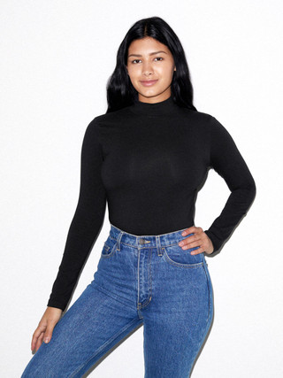 Cotton Spandex Turtleneck Catsuit 