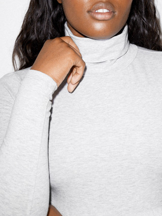 Cotton Spandex Turtleneck Catsuit 
