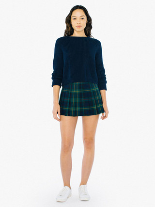 American apparel green plaid skirt clearance