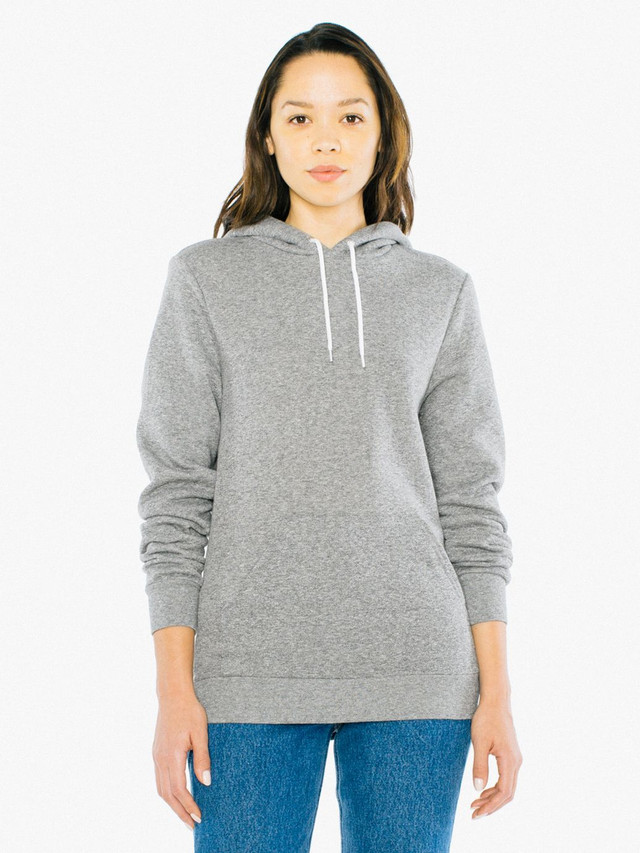 Unisex Peppered Fleece Pullover Hoodie (Peppered Grey)