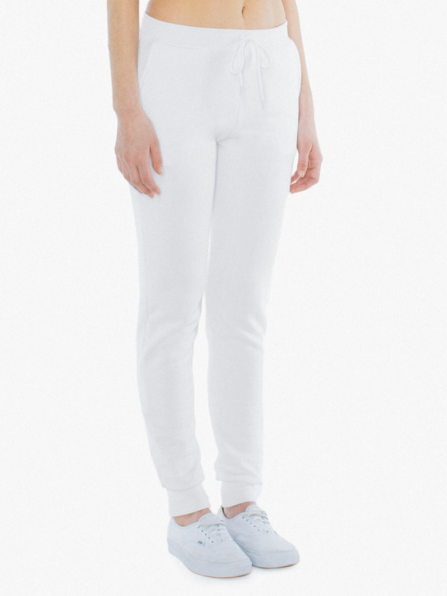 white drawstring sweatpants