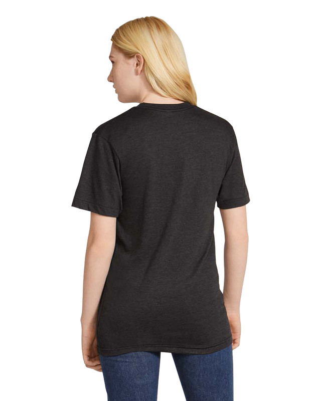 Tri-Blend Crewneck Track T-Shirt (Tri-Black)